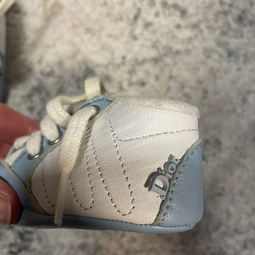 Dior Baby Walker Shoes - White and Blue